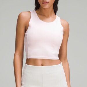 Lululemon Ribbed Softstreme Cropped Tank Top Flush Pink
